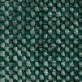 Woven fabric texture features a teal and gray checkerboard grid of raised squares, looped pile construction, with a product label reading “extra 836 27”.